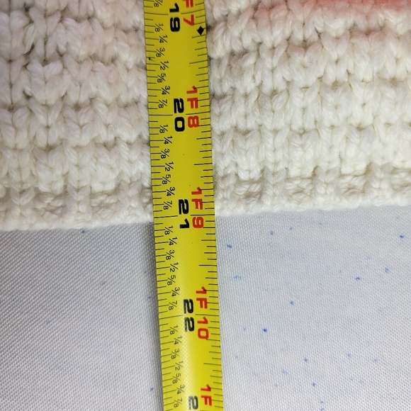 WHBM Knit Cardigan Blazer Size S Cream Fitted Crochet Covered Snap Long Sleeve - Picture 8 of 12